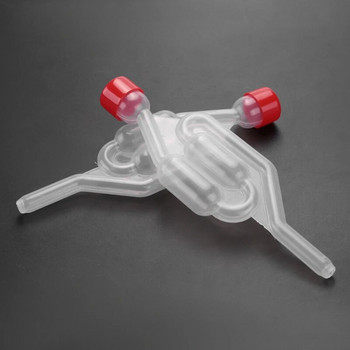 10 опаковки S-образен въздушен шлюз с двойна балонна втулка Еднопосочен изпускателен уплътнителен клапан с коркова вентилация на резервоар за производство на бира и вино