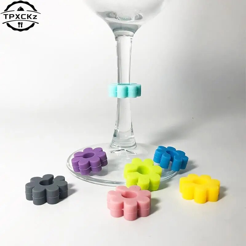 Silikoonist punase veini klaasist identifitseerimismarker võluklaasist tassi sildid Sildid Peo-toidud joogid baaritarvikud tööriist