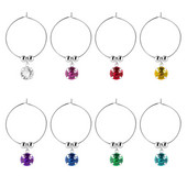 8 τμχ Χριστουγεννιάτικο γυάλινο δαχτυλίδι Μαρκαδόροι για ποτήρι Χριστουγεννιάτικα Γούρια Αναγνωριστικό ποτηριού Ετικέτες Μαρκαδόροι για φλιτζάνι κρασιού για πάρτι στο σπίτι