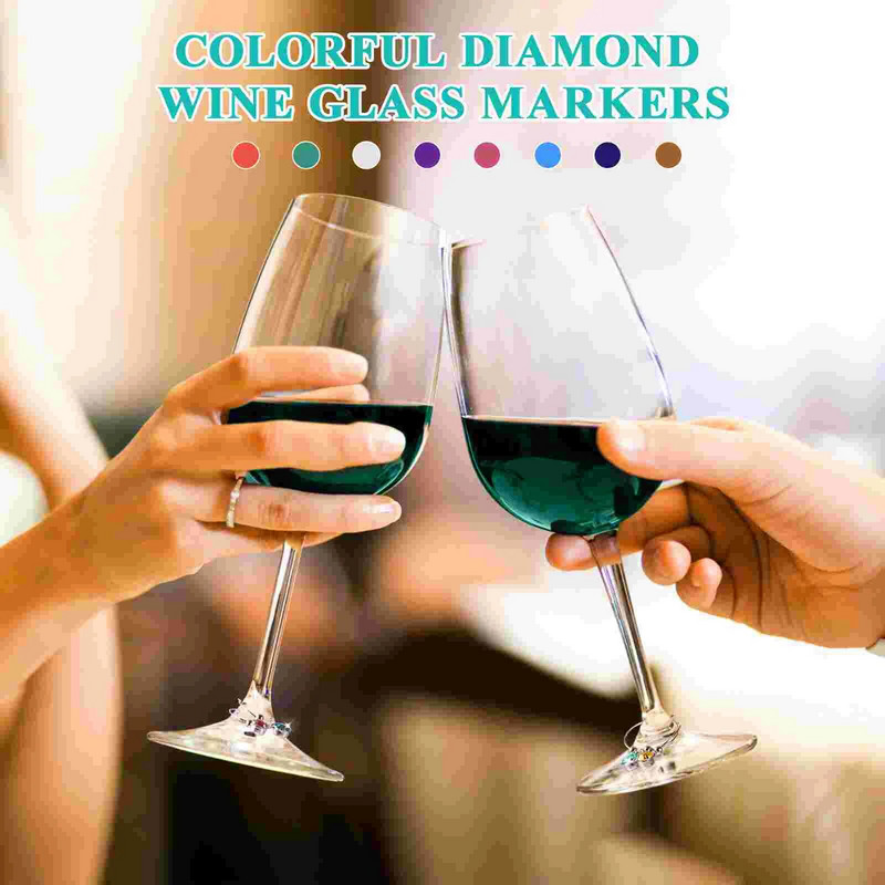 8 τμχ Χριστουγεννιάτικο γυάλινο δαχτυλίδι Μαρκαδόροι για ποτήρι Χριστουγεννιάτικα Γούρια Αναγνωριστικό ποτηριού Ετικέτες Μαρκαδόροι για φλιτζάνι κρασιού για πάρτι στο σπίτι