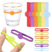 6 tk veiniklaasi äratundja marker etikett veiniklaasid ribad sildi marker kleebised riba mark veini etiketid komplektid, tarvikud