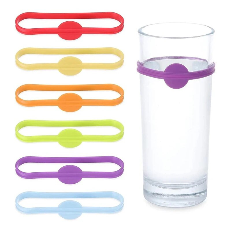 6 tk veiniklaasi äratundja marker etikett veiniklaasid ribad sildi marker kleebised riba mark veini etiketid komplektid, tarvikud