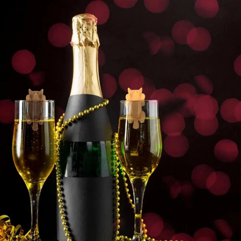 6 tk Mini kassi kuju silikoonist veiniklaasi marker joogitassi identifikaator tähis silt šampanja kokteilid baari tarvikud