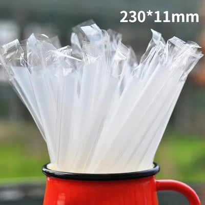 100 vnt Big Milkshake šiaudeliai Bubble Boba Pieno Arbata Plastikiniai Stori Šiaudeliai Pochlebcas Šalto gėrimo gėrimų baro priedai