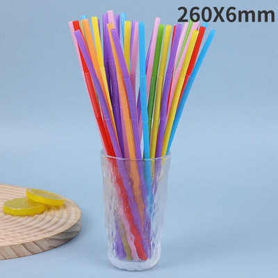 100 vnt Big Milkshake šiaudeliai Bubble Boba Pieno Arbata Plastikiniai Stori Šiaudeliai Pochlebcas Šalto gėrimo gėrimų baro priedai