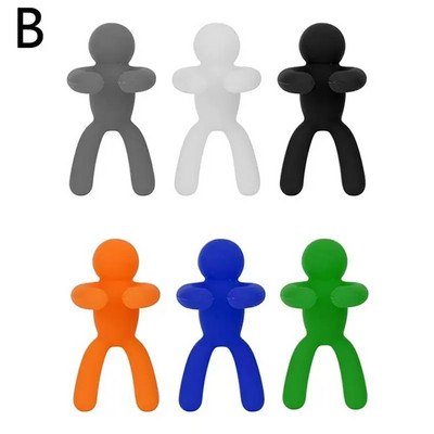 6 gabaliukai kūrybingo silikono, piktadario formos vyno taurės virtuvės vakarėlio žymeklis valgio logotipas Mišraus baro puodelio spalvos etiketės etiketė Y6V9