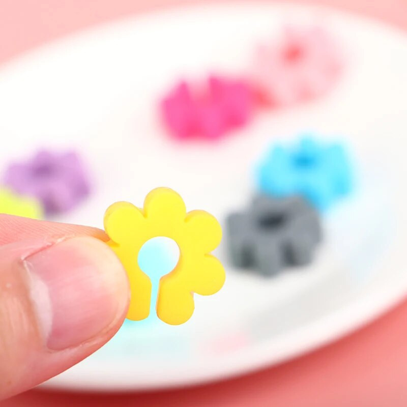 8 tk veiniklaasi võlu silikoonist ühevärviline lilleline joogisildi identifitseerimissilt