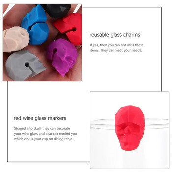 Glassmarkers Silicone Charms Ring Party Identifier Recognizer Goblet Tag Clip Charm Marker Ποτήρια Μπομπονιέρες ποτών