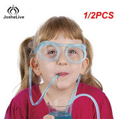 1/2 tk Naljakad pehmest plastikust klaasid õlg Unikaalne painduv joogitoru kokteilipeo baari tarvikud õlu värviline pidu