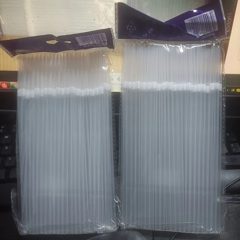 Läbipaistvad plastist kõrred 100-600 tk Ühekordsed joogikõrred kööginõude jaoks Baarisöök Peojook 21 cm pikk Rietjes