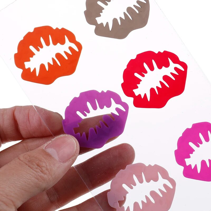 6 tk peopokaalid veiniklaasi markeri etiketid äratundja silikoonist moe huuled ja habemik klaasid tassikaardid kleebis