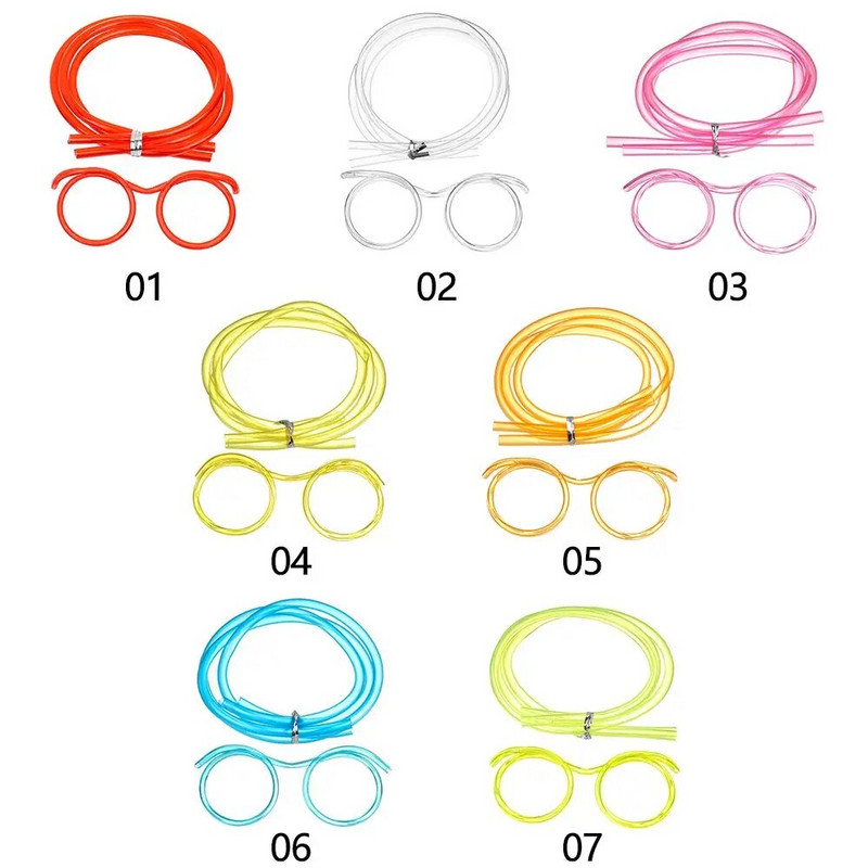 Kuum! Õlekõrred Naljakad pehmed PVC-klaasid Painduvad joogikõrred Lastele isetegemise peotarbed Baaritarvikud Loovus Naljakas mänguasi