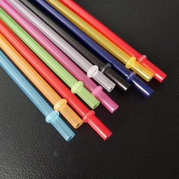 25 τμχ 23cm/27cm Mix Color Rainbow Plastic Straw Δωρεάν επαναχρησιμοποιήσιμα καλαμάκια σκληρού ποτού BPA για βάζα Mason Ποτήρια για πάρτι