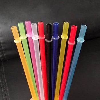 25 τμχ 23cm/27cm Mix Color Rainbow Plastic Straw Δωρεάν επαναχρησιμοποιήσιμα καλαμάκια σκληρού ποτού BPA για βάζα Mason Ποτήρια για πάρτι