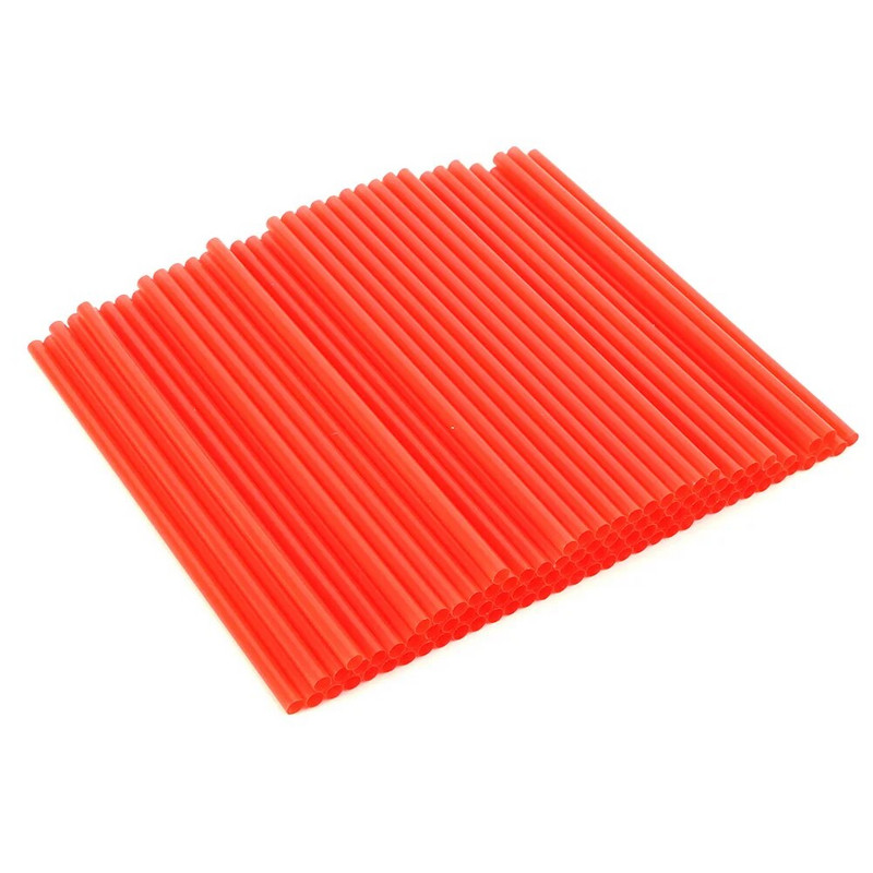 100 tk Ühekordsed plastikkõrred Mittetoksilised joogikõrred Värvilised jooginõud Kohvikute-baaride restoranide kööginõud