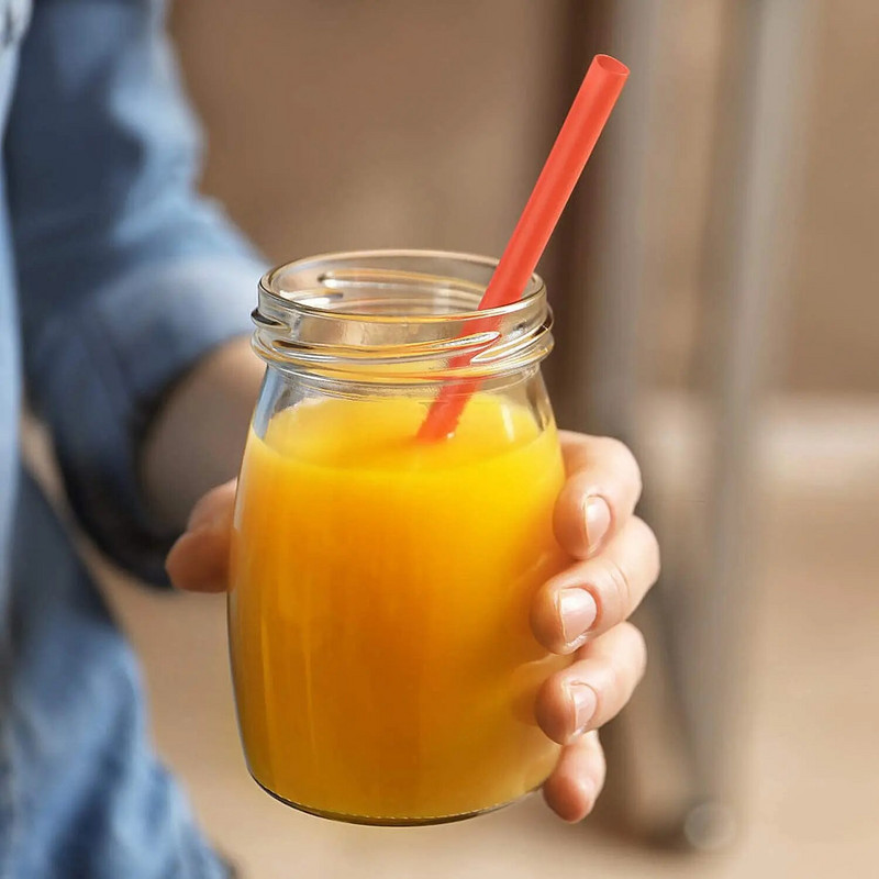 100 vnt Jumbo kokteilių šiaudeliai Boba Straw Individualiai suvynioti vienkartiniai plastikiniai dideli plataus burnos pieno kokteilio burbuliniai gėrimo šiaudeliai