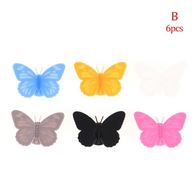 6 tk/komplekt Lilled Veinitopsi markerplaadid/peo jaoks mõeldud klaasist tassi äratundja tööriistad Veiniklaasid Silikoonist silt