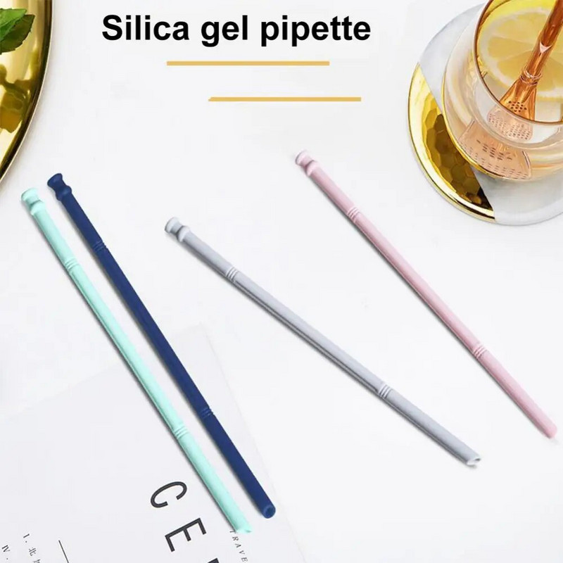 Veetass õlgedest silikoonist toiduklassi pikad painduvad korduvkasutatavad jooginõud Köögitarvikud Lastele Värvilised lisakõrred