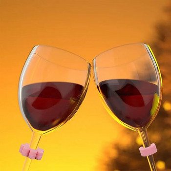 16 τμχ Γούρια για ποτήρι κρασιού Ετικέτες Μαρκαδόροι ποτού σε σχήμα λουλουδιού Κοκτέιλ για πάρτι Πινακίδα ποτού Αναγνωριστικό βεντούζας για πάρτι