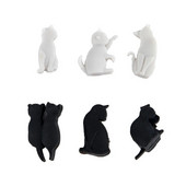 6pc silikonski marker za vinske čaše u obliku mačke, alat za označavanje čaše za prepoznavanje čaša za kućnu zabavu, kuhinjski bar, prepoznavanje