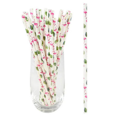 25/50/100 buc Umbrelă tropicală Flamingo Ananas Pai de băut Suc Cocktail Paie de unică folosință pentru decorare pentru petreceri Hawaii