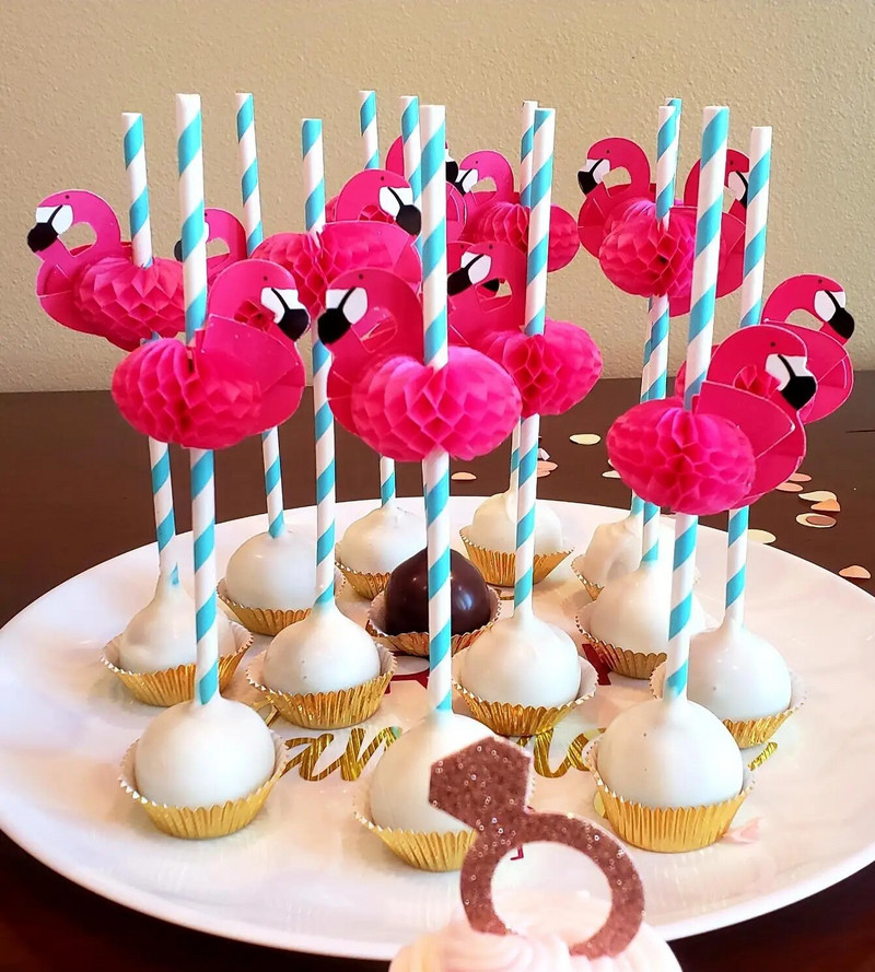 25/50/100 buc Umbrelă tropicală Flamingo Ananas Pai de băut Suc Cocktail Paie de unică folosință pentru decorare pentru petreceri Hawaii