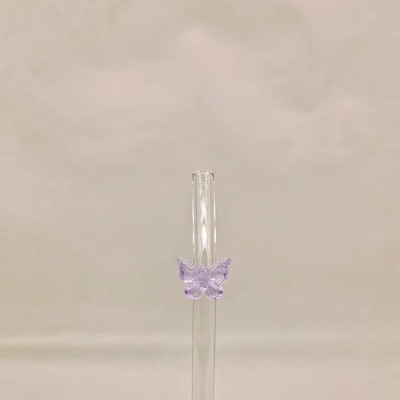 Korduvkasutatavad klaaskõrred koos Butterfly keskkonnasõbralike joogikõrtega smuutide jaoks Kokteilibaari tarvik Uus kuum müük trendikas