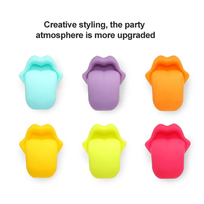 6tk Veiniklaasi marker Veinivõlusid Klaasid Identifikaator Markertopsid Klaasid Markerid Silikoonklaas Bränd Keelekuju Klaaside Sildid