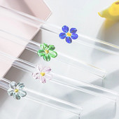 Korduvkasutatavad klaaskõrred koos Butterfly keskkonnasõbralike joogikõrtega smuutide jaoks Kokteilibaari tarvik 2023. aasta kuum müük trendikas