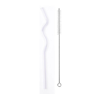 Klaaskõrred Lainelised korduvkasutatavad joogikõrred Värvilised keskkonnasõbralikud kõrred jookide jaoks Kohv Piim Tee Õhk nõudepesumasinas Pestav riistvara