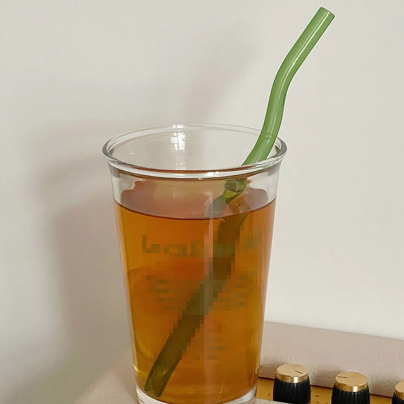 1 tk 20 cm klaaskõrred Korduvkasutatav lainekujuline joogikõrs smuutide kokteilide jaoks Keskkonnasõbralikud baaritarvikud