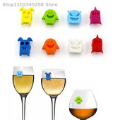 8 tk pehme silikoonist deemoni kujuga veiniklaasi võlusid markerid peokokteilid joogitassiga märgi imemise identifikaator