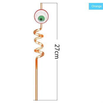 2023 Нова пластмасова сламка за Хелоуин за многократна употреба Детска спирала за напитка Празнична атмосфера 8 стила 1 комплект 10 комплект 20 комплект