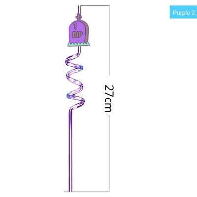 2023 New Halloween Plastic Straw Reusable Children Spiral Drink Straw Festive Atmosphere 8 Styles1 Set 10 Set 20 Set