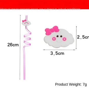 Сламка за моделиране на деца за многократна употреба Карикатура Извита сламка за пиене Гладък ръб Интегриран дизайн Fiesta Коктейлни плодови сламки за деца