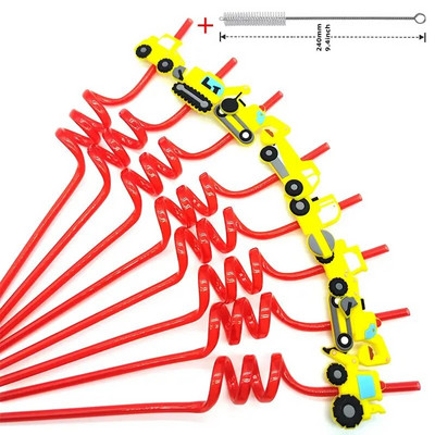8 komada plastične spiralne slamke od 26 cm za višekratnu upotrebu, leptiri/flamingosi/morske životinje/sirene, slamke za romantično vjenčanje