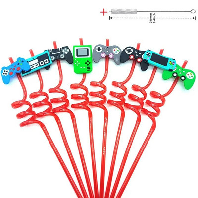 8 komada plastične spiralne slamke od 26 cm za višekratnu upotrebu, leptiri/flamingosi/morske životinje/sirene, slamke za romantično vjenčanje