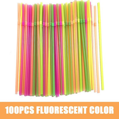 100 τμχ Πλαστικά καλαμάκια ποτού Rietjes μιας χρήσης 21 εκ. μακρύ εύκαμπτο καλαμάκι κοκτέιλ για αξεσουάρ ποτών κουζίνας