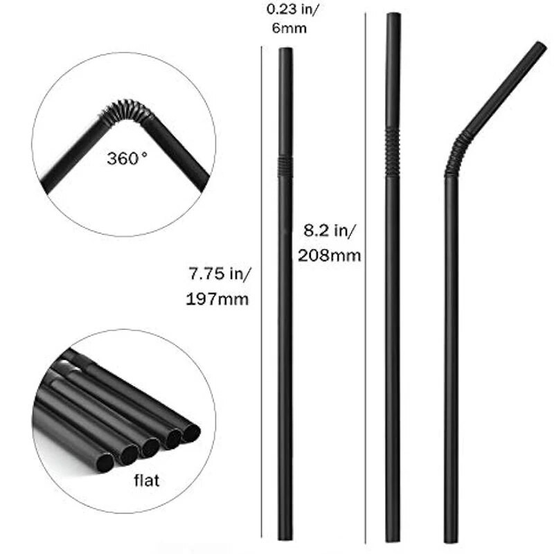 100 τμχ Πλαστικά καλαμάκια ποτού Rietjes μιας χρήσης 21 εκ. μακρύ εύκαμπτο καλαμάκι κοκτέιλ για αξεσουάρ ποτών κουζίνας