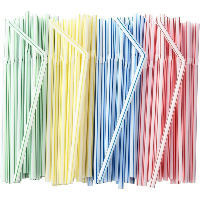 100 τμχ Πλαστικά καλαμάκια ποτού Rietjes μιας χρήσης 21 εκ. μακρύ εύκαμπτο καλαμάκι κοκτέιλ για αξεσουάρ ποτών κουζίνας