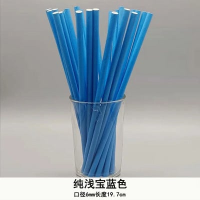 Hârtie kraft Pai de hârtie de unică folosință Paie de hârtie igienică degradabile ecologice Paie drepte seria albastre