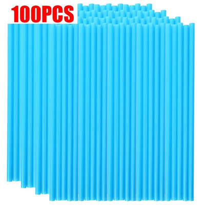 100 komada šarenih slamki za jednokratnu upotrebu, plastičnih slamki za piće, slamke za slamke za slamke za slamke za slamke za piće za rođendan, jednokratno kuhinjsko posuđe