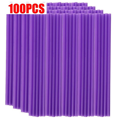100 komada šarenih slamki za jednokratnu upotrebu, plastičnih slamki za piće, slamke za slamke za slamke za slamke za slamke za piće za rođendan, jednokratno kuhinjsko posuđe