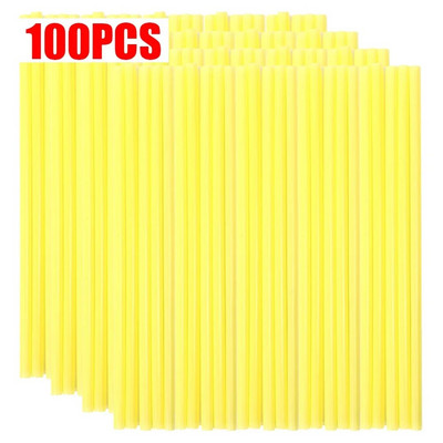 100 komada šarenih slamki za jednokratnu upotrebu, plastičnih slamki za piće, slamke za slamke za slamke za slamke za slamke za piće za rođendan, jednokratno kuhinjsko posuđe
