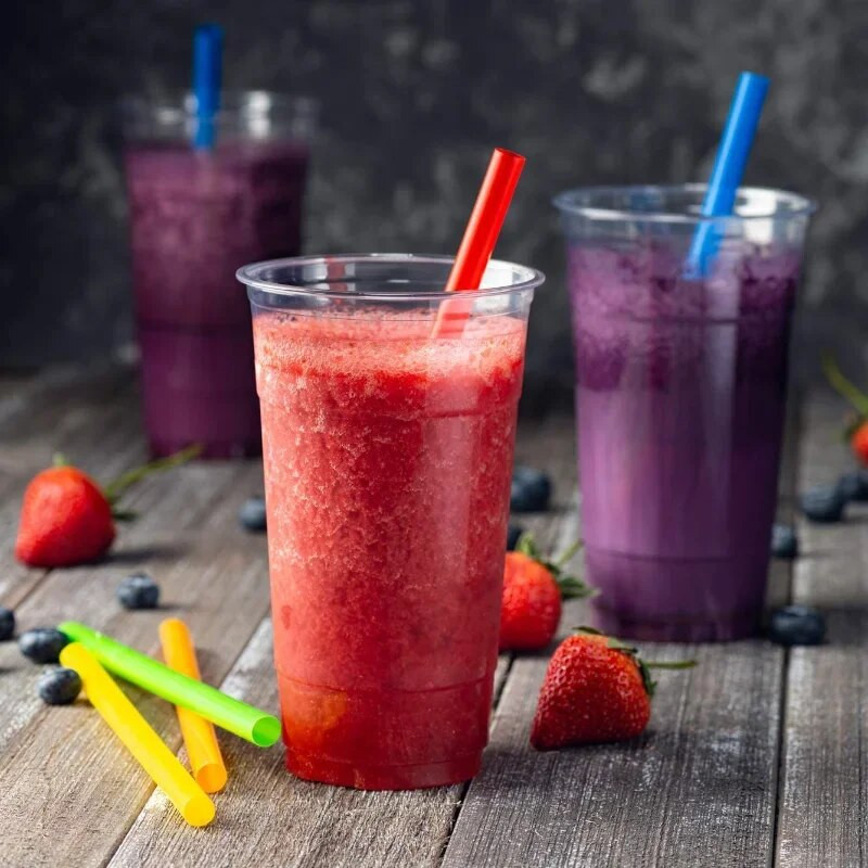 100 komada šarenih slamki za jednokratnu upotrebu, plastičnih slamki za piće, slamke za slamke za slamke za slamke za slamke za piće za rođendan, jednokratno kuhinjsko posuđe