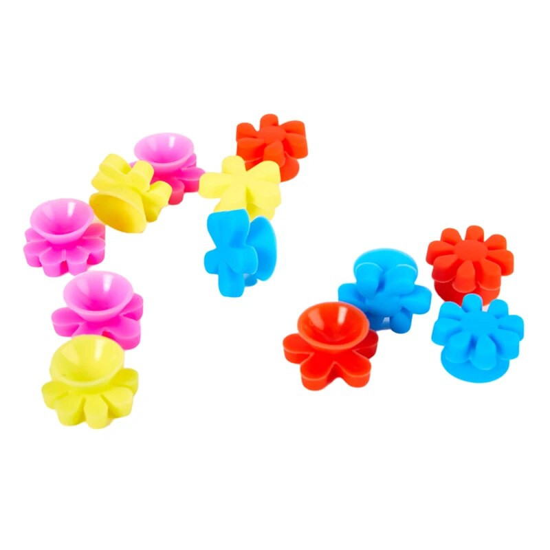 12vnt/rinkinys naujas silikoninis gėlių vyno taurės žavesys vyno taurės žymekliai vakarėlių kokteiliai geriamasis puodelis ženklas siurbimo taurės identifikatorius