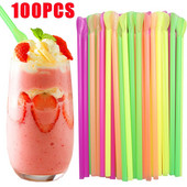 100 tk mitmevärvilised joogikõrred Ühekordsed piimakokteil Smuutid Pikad kõrred pulmapeo tarvikute jaoks Köögitarvikud Tööriist