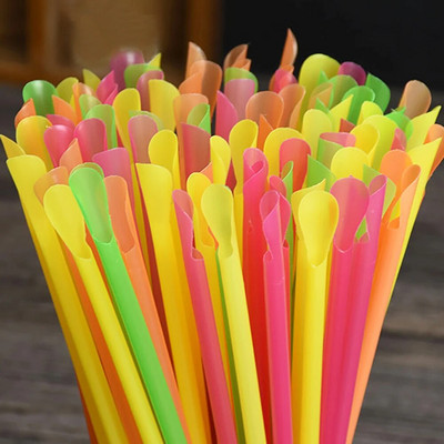 100 tk mitmevärvilised joogikõrred Ühekordsed piimakokteil Smuutid Pikad kõrred pulmapeo tarvikute jaoks Köögitarvikud Tööriist