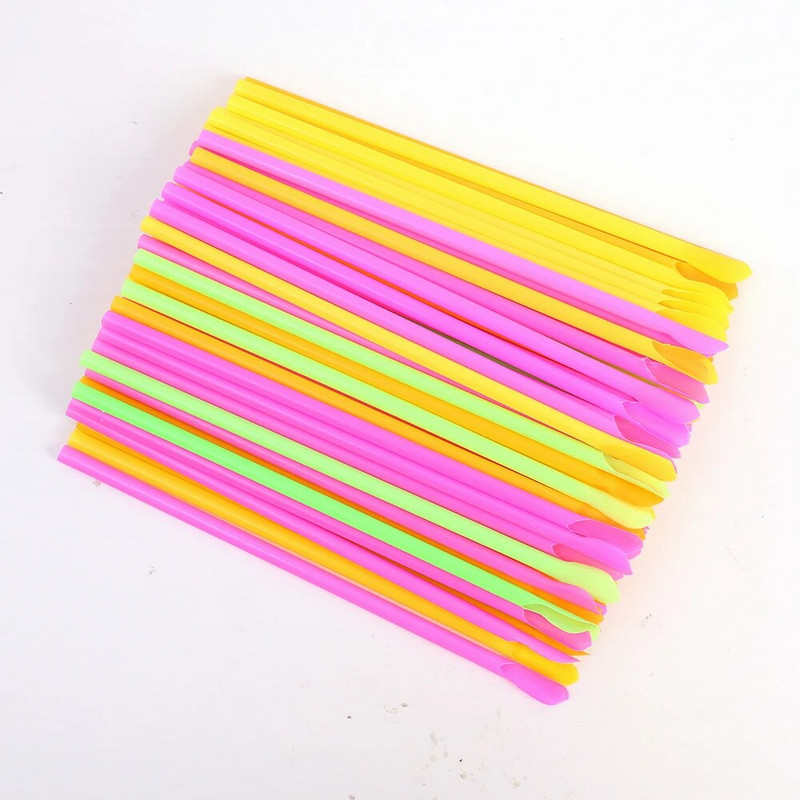 100 tk mitmevärvilised joogikõrred Ühekordsed piimakokteil Smuutid Pikad kõrred pulmapeo tarvikute jaoks Köögitarvikud Tööriist