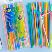 100 tk ühekordsed joogikõrred Plastikust painduvad joogikõrred Pulmakaunistused Segavärvilised peotarbed